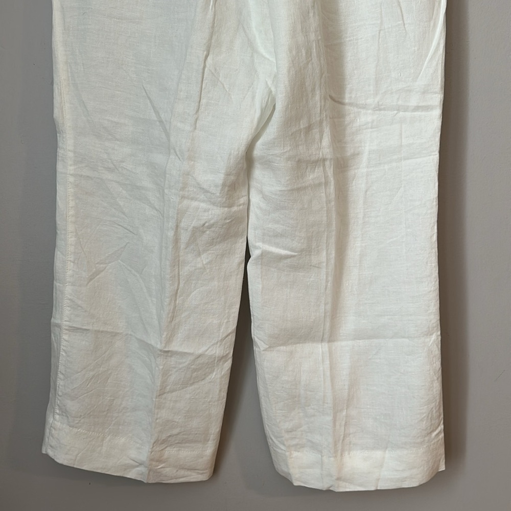 Chico’s White Linen Wide Leg Pants size 2.5 petite - Picture 5 of 5